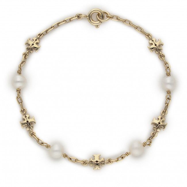 Bracciale Tory Burch - Kira Pearl Chain Bracelet 74071 Tory Gold/Ivory 709