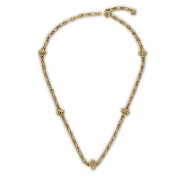 Collana TORY BURCH - Roxanne Chain Delicate Necklace 83341 Rolled Tory Gold 715