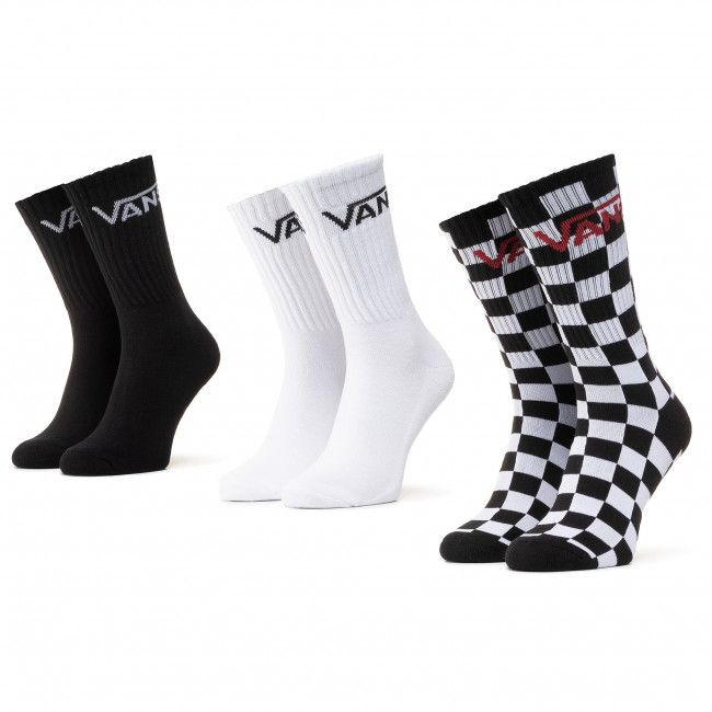 Set di 3 paia di calzini lunghi unisex VANS - Mn Classic Crew VN000XRZ95Y1 Black/Checkerboard