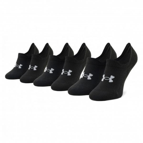 Set di 3 paia di pedulini unisex UNDER ARMOUR - Ua Ultra Lo 1351784-001 Nero