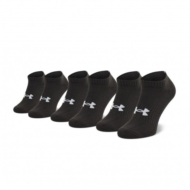 Set di 3 paia di calzini corti unisex UNDER ARMOUR - Core No Show 3Pk 1363241-001 Nero