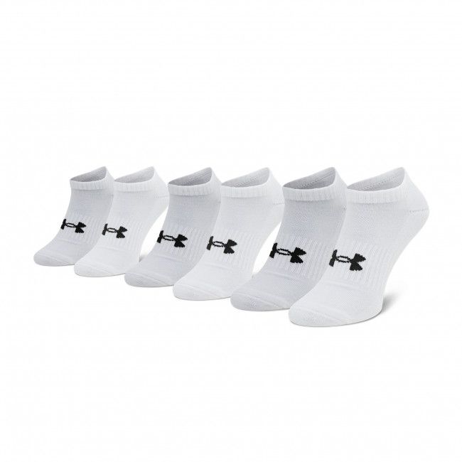 Set di 3 paia di calzini corti unisex UNDER ARMOUR - Core No Show 3Pk 1363241-100 Bianco