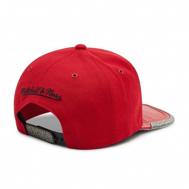 Cappello con visiera MITCHELL &amp; NESS - 6HSSMM19505 Red/White
