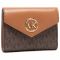 Portafoglio piccolo da donna MICHAEL Michael Kors - Carmen 34S1GNME6B Brn/Acorn 252