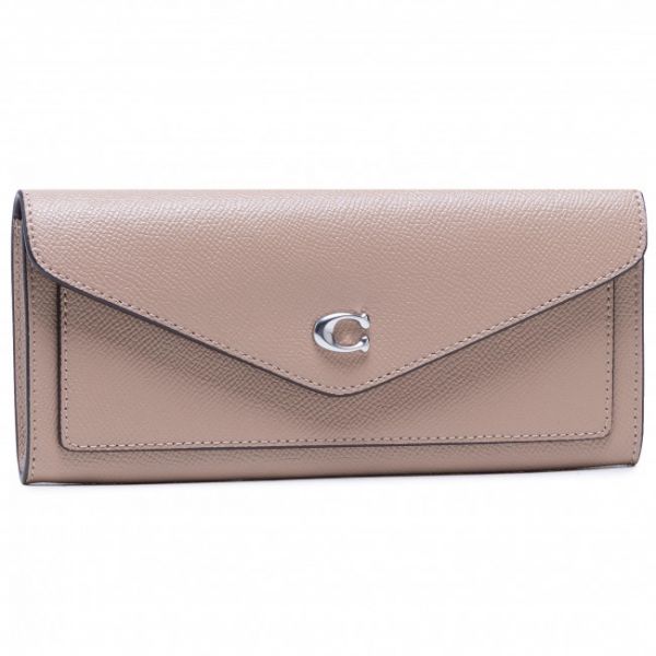 Portafoglio grande da donna Coach - Crl Lth Wyn Sft Wlt C2326 Lh/Taupe