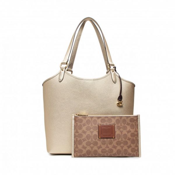 Borsetta Coach - Met Ltr Day Tote C7200 B4/Metallic Soft Gold Borsetta Coach - Met Ltr Day Tote C7200 B4/Metallic Soft Gold