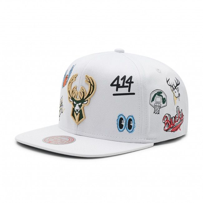 Cappello con visiera MITCHELL &amp; NESS - HHSS3479 White_2