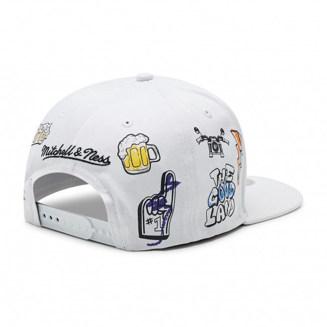 Cappello con visiera MITCHELL &amp; NESS - HHSS3479 White_2