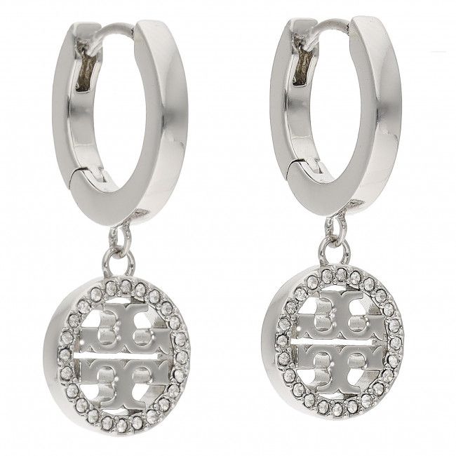 Orecchini TORY BURCH - Miller Pave Hoop Earring 87041 Tory Silver/Crystal