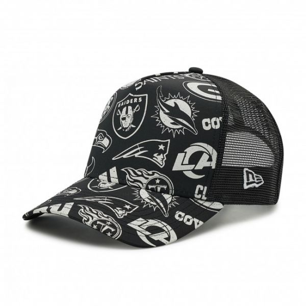 Cappellino New Era - Nfl All Over Print A-Frame Trucker 60222274 Nero