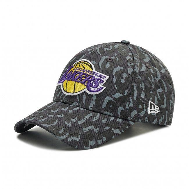 Cappello con visiera NEW ERA - La Lakers Leopard Print 9Forty 60222434 Grigio