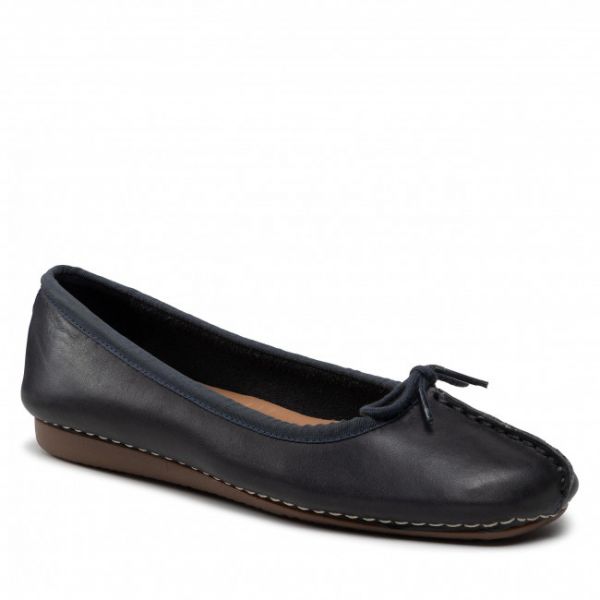 Ballerine CLARKS - Freckle Ice 203529324 Navy Leather Ballerine CLARKS - Freckle Ice 203529324 Navy Leather