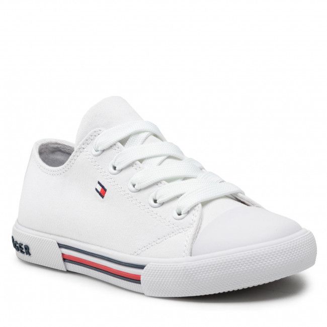 Scarpe da ginnastica Tommy Hilfiger - Low Cut Lace Up Sneaker T3X4-30692-0890 M White 100