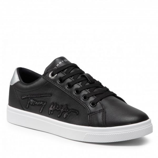 Sneakers TOMMY HILFIGER - Th Signature Essential Cupsole FW0FW06132 Black BDS Sneakers TOMMY HILFIGER - Th Signature Essential Cupsole FW0FW06132 Black BDS