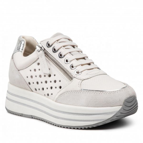 Sneakers GEOX - D Kency B D25QHB 08522 C1002 Off White Sneakers GEOX - D Kency B D25QHB 08522 C1002 Off White