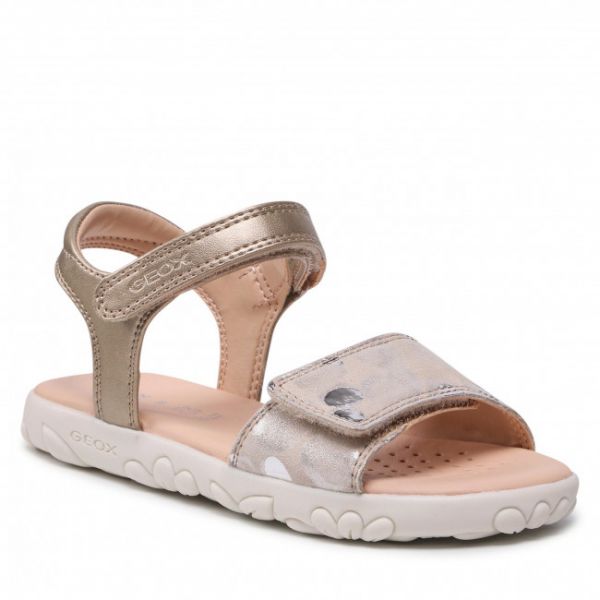 Sandali Geox - J S.Haiti G.A J028ZA 007NF C0262 S Beige/Platinum Sandali Geox - J S.Haiti G.A J028ZA 007NF C0262 S Beige/Platinum