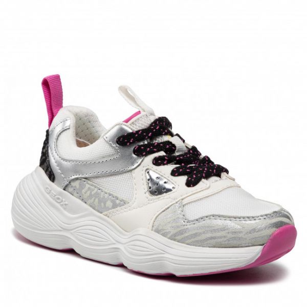 Sneakers Geox - J Bubblex G. B J04CNB 01454 C0406 M White/Pink Sneakers Geox - J Bubblex G. B J04CNB 01454 C0406 M White/Pink