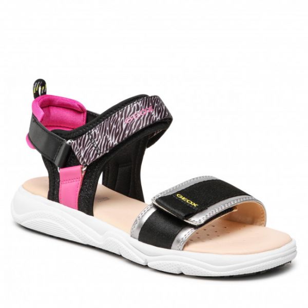 Sandali GEOX - J S.Deaphne G. C J25DUC 0NFZI C1363 S Dk Silver/Black Sandali GEOX - J S.Deaphne G. C J25DUC 0NFZI C1363 S Dk Silver/Black