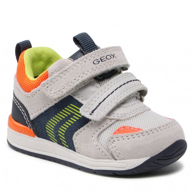 Sneakers Geox - B Rishon B. B B150RB 02214 C1382 Lt Grey/Fluo Orange