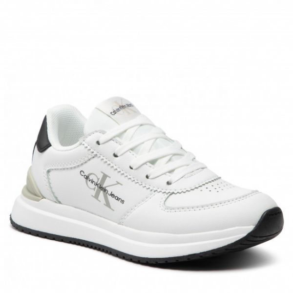 Sneakers Calvin Klein Jeans - Low Cut Lace-Up Sneaker V3B9-80136-0193 M White/Black X002 Sneakers Calvin Klein Jeans - Low Cut Lace-Up Sneaker V3B9-80136-0193 M White/Black X002