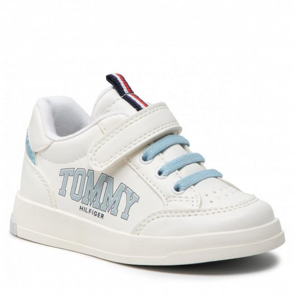 Sneakers Tommy Hilfiger - Low Cut Lace-Up T1A4-32140-1384X356 M White/Light Blue Sneakers Tommy Hilfiger - Low Cut Lace-Up T1A4-32140-1384X356 M White/Light Blue