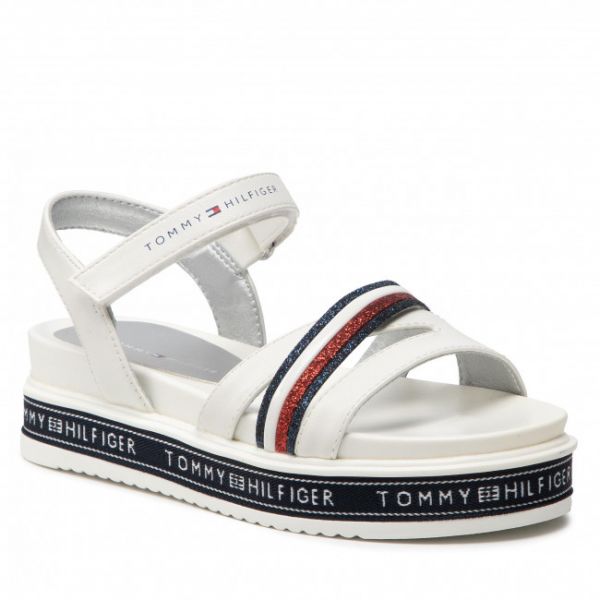 Sandali Tommy Hilfiger - Platform Velcro Sandal T3A2-32176-0567 M White/Multicolor X256 Sandali Tommy Hilfiger - Platform Velcro Sandal T3A2-32176-0567 M White/Multicolor X256