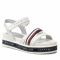 Sandali Tommy Hilfiger - Platform Velcro Sandal T3A2-32176-0567 M White/Multicolor X256