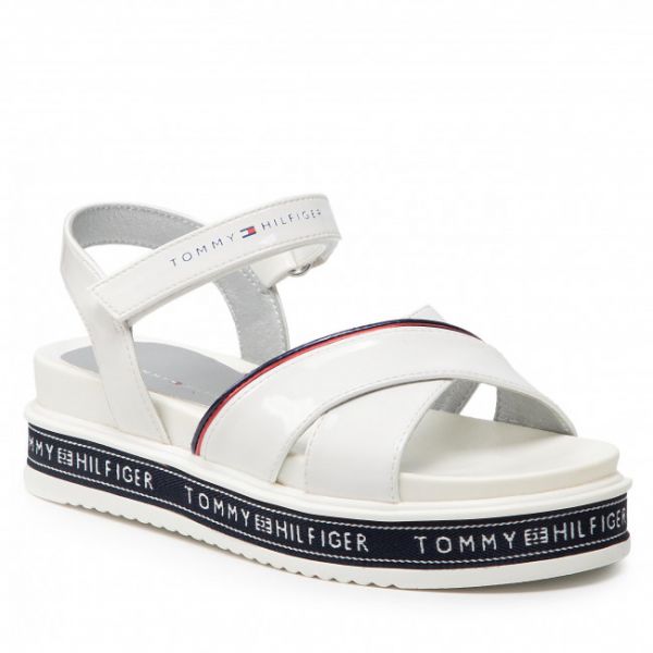 Sandali Tommy Hilfiger - Platform Velcro Sandal T3A2-32178-0774 M White 100 Sandali Tommy Hilfiger - Platform Velcro Sandal T3A2-32178-0774 M White 100