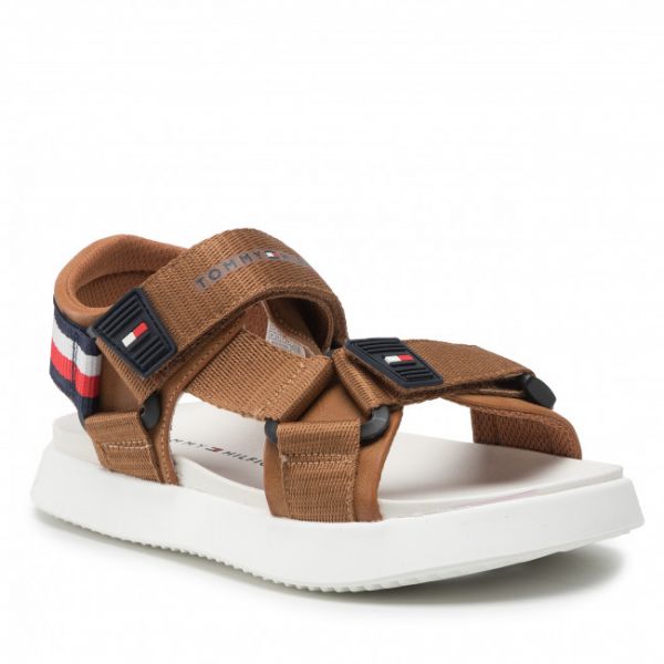 Sandali TOMMY HILFIGER - Velcro Sandal T3B2-32256-0208 S Tabacco 520 Sandali TOMMY HILFIGER - Velcro Sandal T3B2-32256-0208 S Tabacco 520