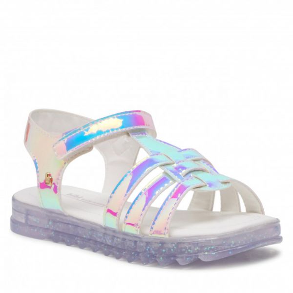 Sandali Bibi - Flat Form 1059237 Holografico/White Sandali Bibi - Flat Form 1059237 Holografico/White