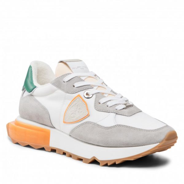 Sneakers Philippe Model - La Rue L LRLU WP08 Blanc Orange Sneakers Philippe Model - La Rue L LRLU WP08 Blanc Orange