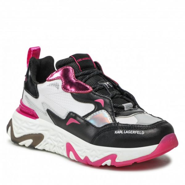 Sneakers KARL LAGERFELD - KL62420 White Lthr W/Black