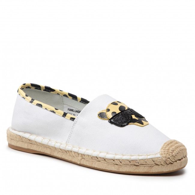 Espadrillas KARL LAGERFELD - KL80117L White Canvas w/Yellow