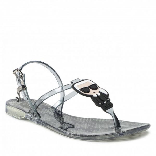 Sandali KARL LAGERFELD - KL80002M Mid Grey Rubber W/Black Sandali KARL LAGERFELD - KL80002M Mid Grey Rubber W/Black