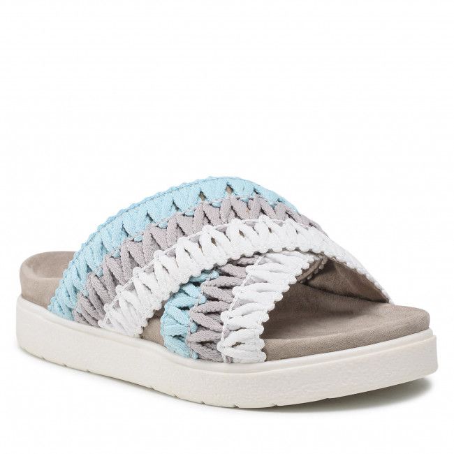 Ciabatte INUIKII - Knitted Crossed 70104-087 Light Blue