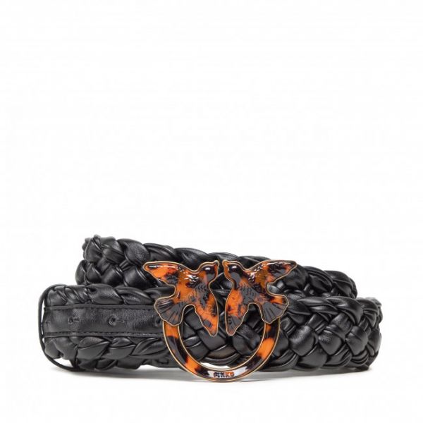 Cintura da donna Pinko - Love Weave 2 Belt H4 PE 22 PLT01 1H211U Y86U Nero Limou Z99T