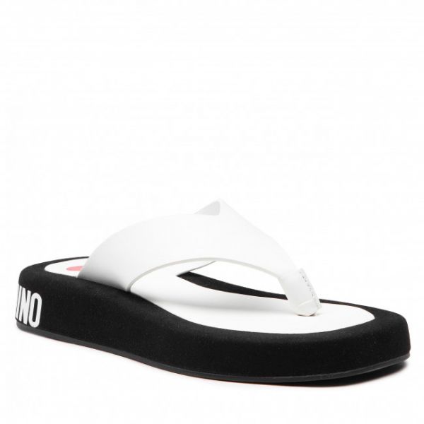 Infradito LOVE MOSCHINO - JA28253G0EIE110A Bianco/Cam.Nero