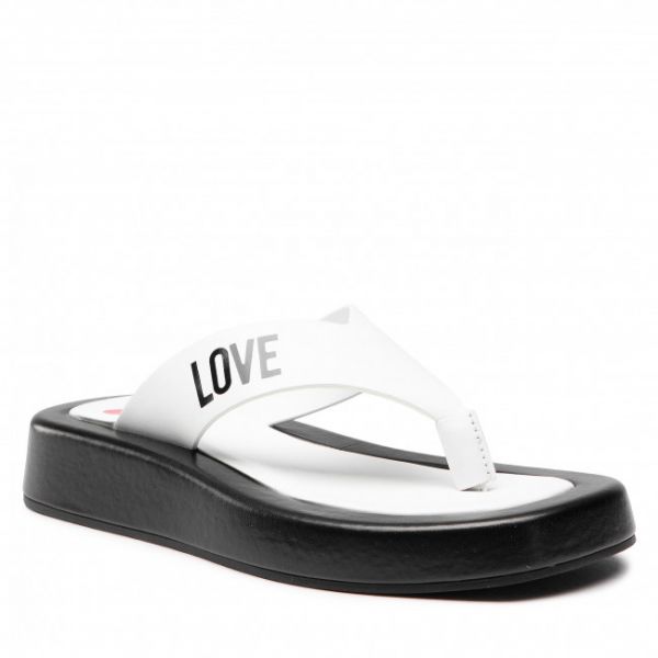 Infradito LOVE MOSCHINO - JA28293G0EIE310A Bianco/Nero