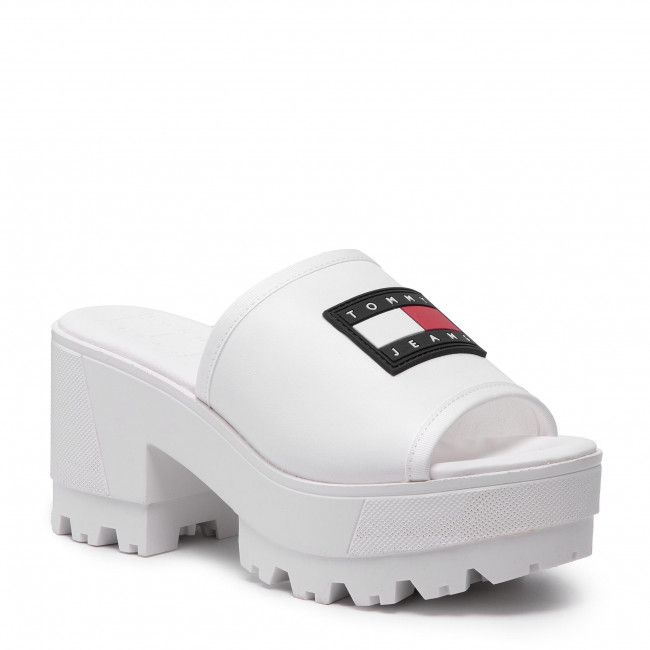 Ciabatte TOMMY JEANS - Slip On Mule EN0EN01808 White YBR