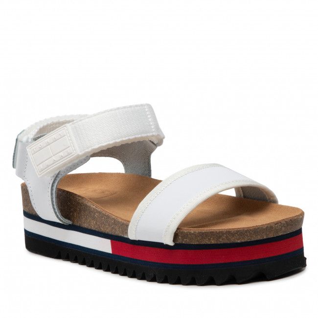 Sandali TOMMY JEANS - Flag Outsole Tommy Jeans Sandal EN0EN01806 White YBR