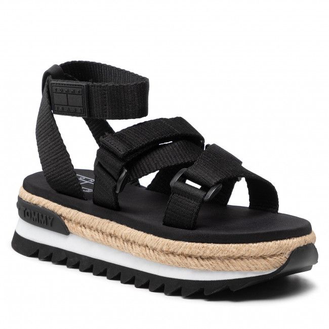 Espadrillas TOMMY JEANS - Rope Cleated Sandal EN0EN01804 Black BDS