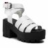 Sandali TOMMY JEANS - Heeled leather Sandal EN0EN01803 White YBR