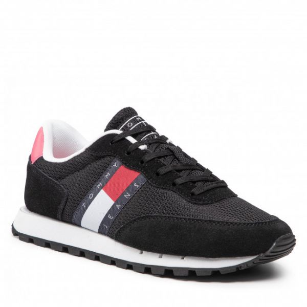 Sneakers TOMMY JEANS - Retro Runner EN0EN01730 Black BDS Sneakers TOMMY JEANS - Retro Runner EN0EN01730 Black BDS