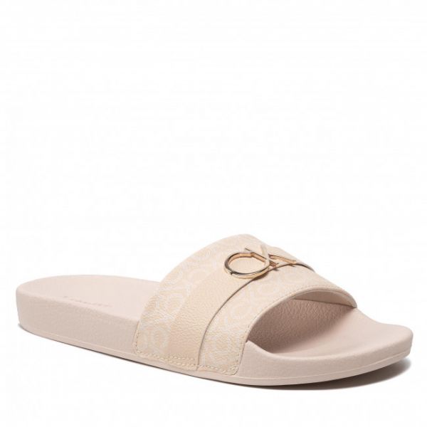 Ciabatte CALVIN KLEIN JEANS - Pool Slide W/Hdw Mono HW0HW00857 Sand Mono 0LD Ciabatte CALVIN KLEIN JEANS - Pool Slide W/Hdw Mono HW0HW00857 Sand Mono 0LD
