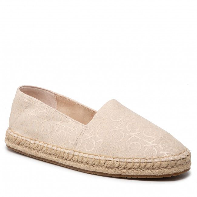 Espadrillas CALVIN KLEIN - Espadrille W/hdw - Canvas Mono HW0HW00888 Sand Mono 0LD