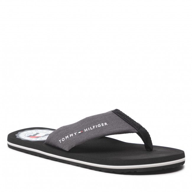 Infradito Tommy Hilfiger - Recycled Chambray Beach Sandal FM0FM03983 Black BDS