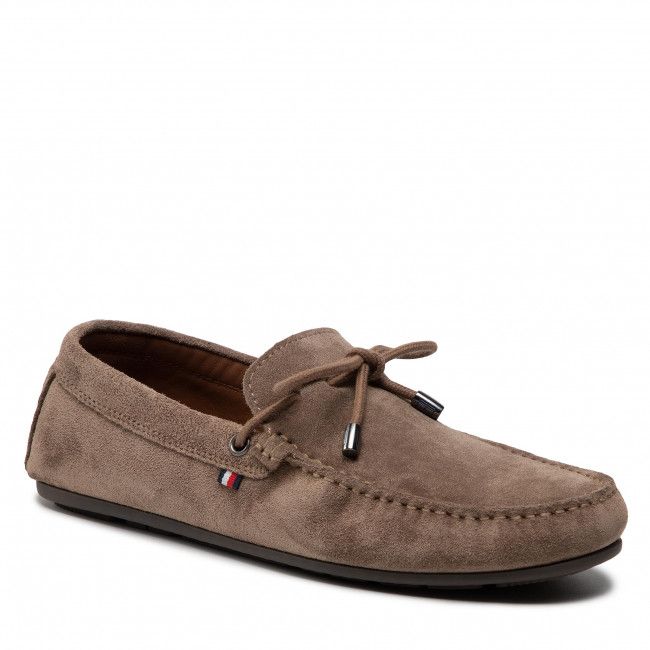 Mocassini Tommy Hilfiger - Corporate Suede Driver W Laces FM0FM03960 Antilope RBE