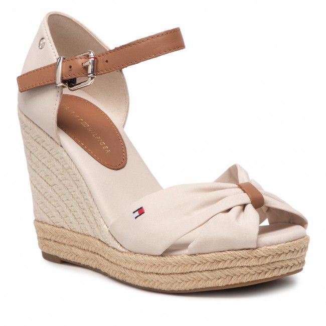 Espadrillas TOMMY HILFIGER - Basic Open Toe High Wedge FW0FW04784 Classic Beige ACI