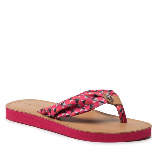 Infradito TOMMY HILFIGER - Th Geo Print Flat Beach Sandal FW0FW06428 Island Geo Pink 0JX