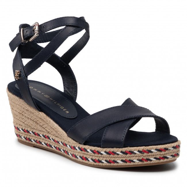 Espadrillas TOMMY HILFIGER - Feminine Low Wedge Sandal FW0FW06303 Desert Sky DW5